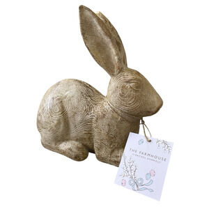 The Farmhouse by Rachel Ashwell Faux Wood Bunny Rabbit 9.5in Easter Decor NEW